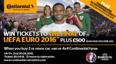 Continental Tyres - UEFA EURO 2016 ™ Tickets and Retro Shirts Promotion