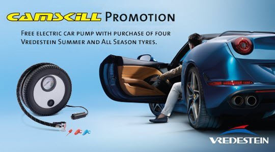 Vredestein Tyres - Free Electric Car Pump Promotion