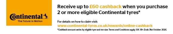 Continental Tyres - Cashback Promotion - September-October 2026