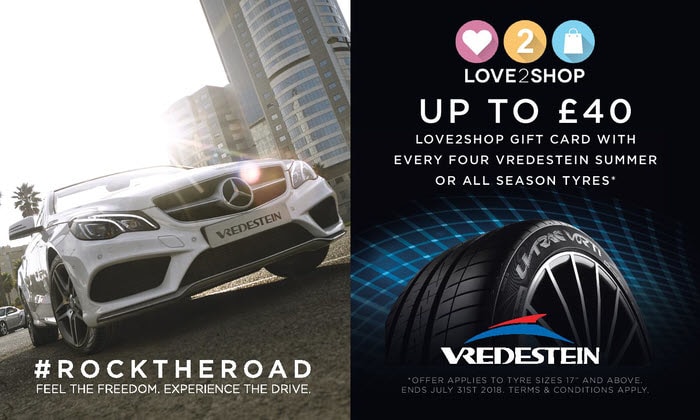 Vredestein Tyres - Love2shop Voucher Promotion Offer July 2018